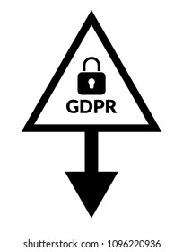 GDPR and map pointer. vector illustration