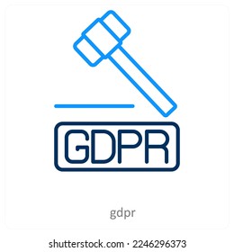 gdpr y concepto de icono de privacidad