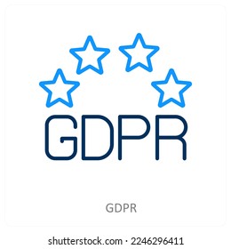 gdpr-Konzept für das Datenschutzsymbol