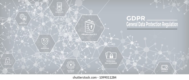 GDPR & Privacy Policy Web Banner Header And Background