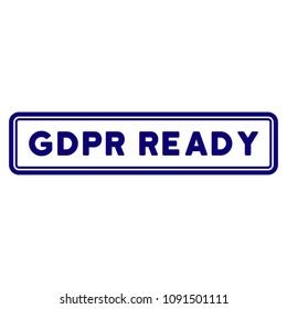 GDPR ready rectangle seal template. Vector element with clear design for stamps and watermarks.