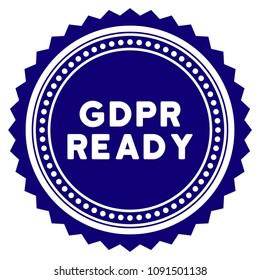 GDPR Ready rosette seal template. Vector element with clear design for stamps and watermarks.
