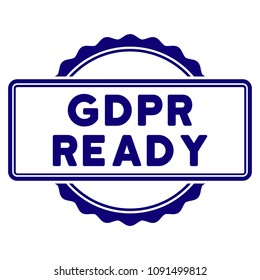 GDPR Ready seal template. Vector element with clear design for stamps and watermarks.