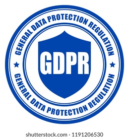 Gdpr vector emblem isolated on white background