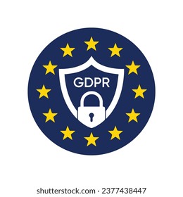 GDPR Vector Logo, GDPR sign, security, shield logo, general data protection regulation, strongest privacy and security law Icon, Lawfulness, Fairness, and Transparency