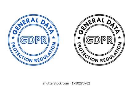 GDPR-General data protection regulation logo template illustration 