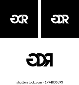 diseño original del logotipo del monograma de la letra gdr