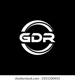 GDR Logo Design, Inspiration for a Unique Identity. Modern Elegance and Creative Design. Watermark Your Success with the Striking this Logo.