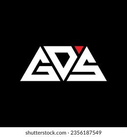 Diseño del logotipo de la letra del triángulo GDS con forma de triángulo. Monograma de diseño del logotipo del triángulo GDS. Plantilla de logotipo vectorial de triángulo GDS con color rojo. Logo triangular de GDS Diseño sencillo, elegante y lujoso.