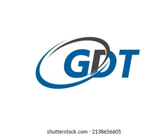 GDT letter creative modern elegant swoosh logo design