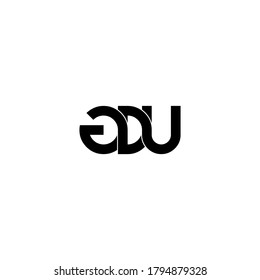 gdu letter original monogram logo design