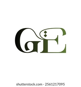 ge abstract alphabet wordmark icon emblem symbol business logo design