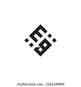 GE abstract geometric concept logo in high quality professional design that will be best for street style