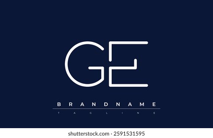 GE Abstract letter logo. This logo icon incorporate with abstract shape in the creative way