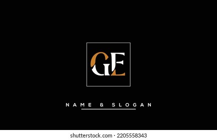 GE, EG Abstrakte Buchstaben Logo-Monogramm