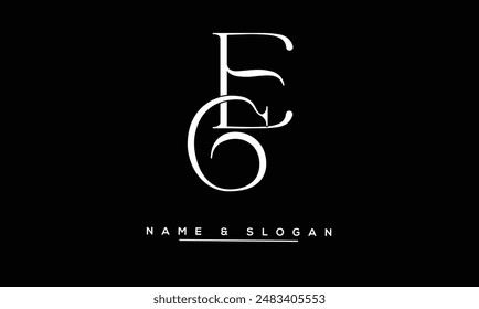 GE, EG Abstract Letters Logo Monogram