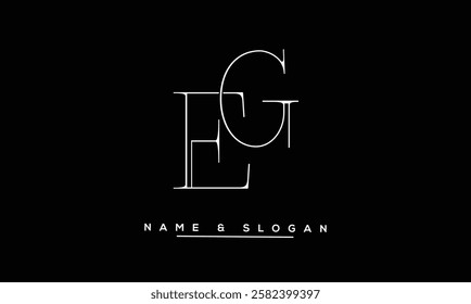 GE, EG Abstract Letters Logo Monogram
