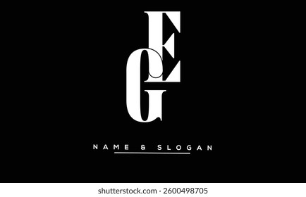 GE, EG Abstract Letters Logo Monogram