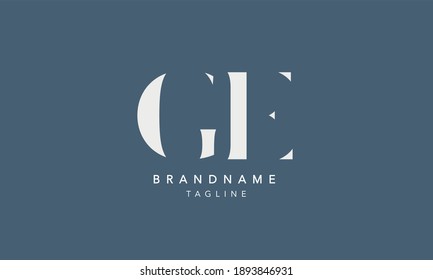 GE Alphabet initial Letter Monogram Icon Logo vector illustration