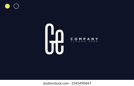 GE Alphabet letters Initial Monogram Logo EG, G und E