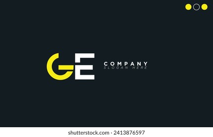 GE Alphabet letters Initials Monogram logo EG, G and E