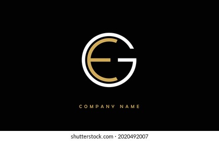 GE, EG Alphabets Letters Logo Monogramm