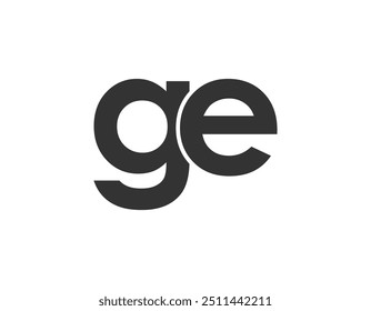 GE creative geometric initial based modern and minimal logo. Letter g e trendy fonts. Universal professional elegant techno vector design.