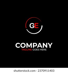 Plantilla de diseño de logotipo de letras modernas creativas de GE