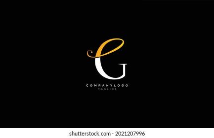 EG GE E AND G Abstract initial monogram letter alphabet logo design