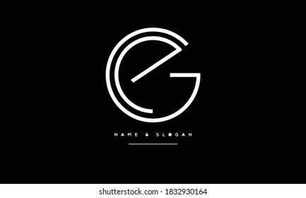 EG ,GE ,E ,G  Abstract Letters Logo Monogram