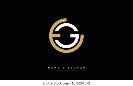 EG ,GE ,E ,G  Abstract letters logo monogram