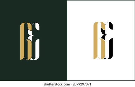 GE ,EG Abstract Letters Logo Monogram
