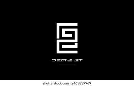 GE, EG, G, E letras abstractas logo monograma