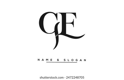 GE, EG, G, E Abstrakte Buchstaben Logo-Monogramm