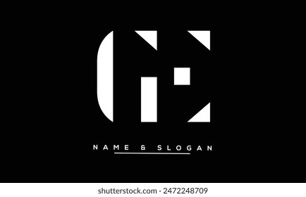 Monograma del logotipo de las letras Abstractas de GE, EG, G, E
