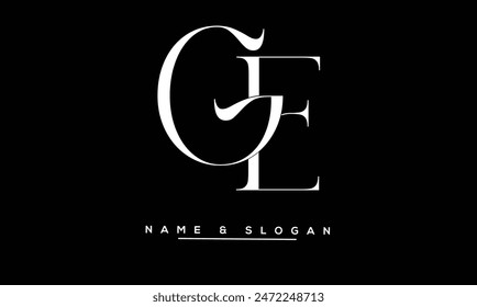 GE, EG, G, E Abstract Letters Logo Monogram