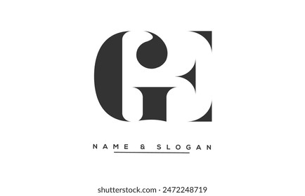 GE, EG, G, E Abstract Letters Logo Monogram