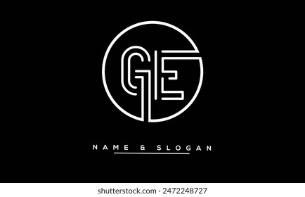 GE, EG, G, E Abstract Letters Logo Monogram