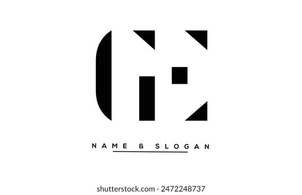 GE, EG, G, E Abstract Letters Logo Monogram