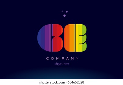 ge g e alphabet letter colorful creative colors text dots creative company logo vector icon design template