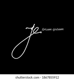 GE G E Initial handwriting creative fashion elegant design logo template vector