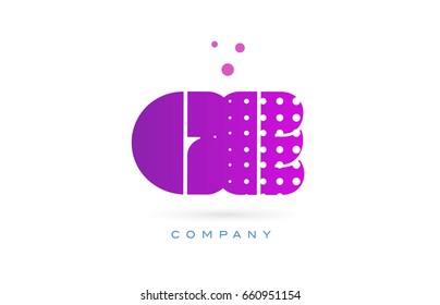 ge g e pink dots dotted letter logo alphabet creative company vector icon design template