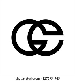 GE, GC, GCE initials geometric company logo