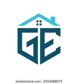 GE House Logo Design Template. Letter GE Logo for Real Estate, Construction or any House Related Business