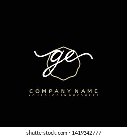 GE Initial handwriting logo concept