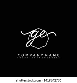 GE Initial handwriting logo concept