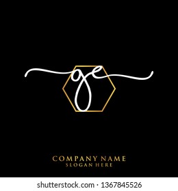 GE Initial handwriting logo template