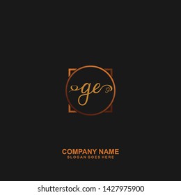GE Initial handwriting logo vector