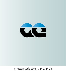 ge initial letter linked lowercase logo. g and e vector template design