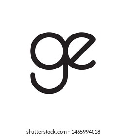 GE initial letter logo template vector icon design